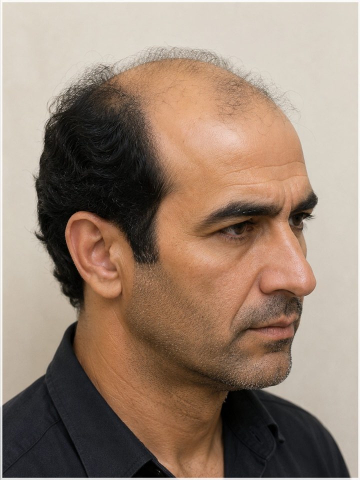 سه رخ . اینطوری - کاشت مو